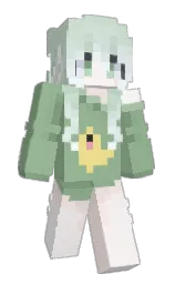 black and rose white Minecraft skin — Slim model