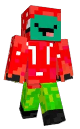 mine shaft and red Minecraft skin — Classic model — first worn by GarrySteelboard