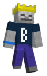 BonesYT's Minecraft skin wearing the Twisted cape