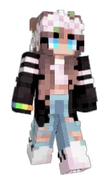 uwumarie's Minecraft skin wearing the Cherry Blossom cape