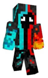black and white Minecraft skin — Classic model — first worn by XEnoxis_CZ