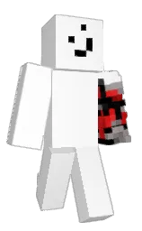white and black Minecraft skin — Classic model