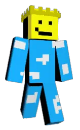 black and dodger blue Minecraft skin — Classic model