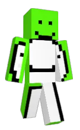 bright green and white Minecraft skin — Classic model