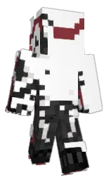 white and cod gray Minecraft skin — Classic model