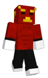 MiniMarketMonkey's Minecraft skin wearing the Menace cape