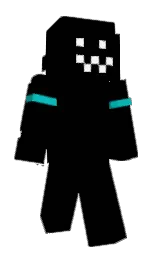 black and robin's egg blue Minecraft skin — Slim model