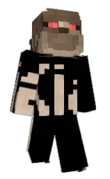 black and white Minecraft skin — Classic model