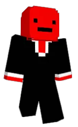 red and black Minecraft skin — Classic model — first worn by zixia213