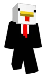 black and white Minecraft skin — Classic model