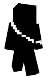 black and white Minecraft skin — Classic model