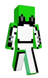 green and white Minecraft skin — Slim model
