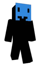 picton blue and black Minecraft skin — Classic model