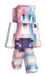 white and apricot peach Minecraft skin — Slim model — first worn by v1oltz