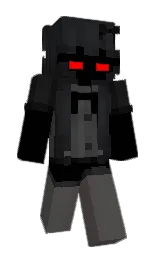 black and woodsmoke Minecraft skin — Slim model — first worn by MsWakeMan