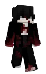 black and cod gray Minecraft skin — Slim model — first worn by Isodis