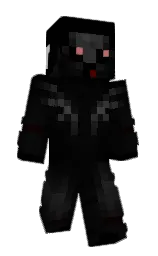 black and cod gray Minecraft skin — Classic model — first worn by Albertkackstein