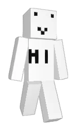 white and cod gray Minecraft skin — Slim model — first worn by Ariwow2