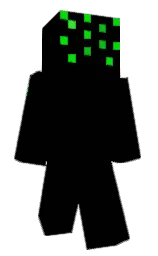 black and green Minecraft skin — Slim model — first worn by EnsticsZynovex