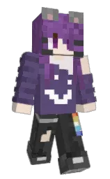 mulled wine and albescent white Minecraft skin — Slim model — first worn by RumpanTheGreat
