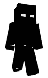 black and white Minecraft skin — Classic model — first worn by Roangaymer