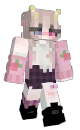 light orchid and black Minecraft skin — Slim model — first worn by anichiie