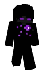 Anx5ety's Minecraft skin wearing the Purple Heart cape