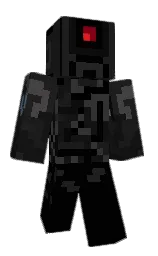 white and black Minecraft skin — Classic model — first worn by BradBot_2