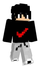 black and silver Minecraft skin — Classic model