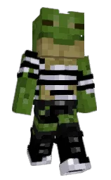 black and fern frond Minecraft skin — Slim model — first worn by Aquensee