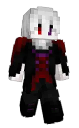__Vampiric's Minecraft skin wearing the Menace cape