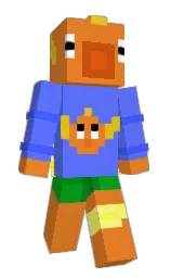 dodger blue and tango Minecraft skin — Slim model
