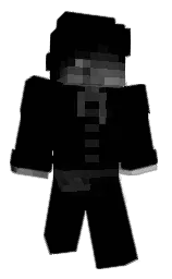 black and silver Minecraft skin — Classic model