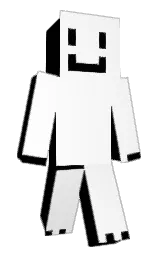 white and black Minecraft skin — Classic model
