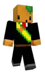 black and white Minecraft skin — Slim model — first worn by mimxirica