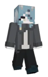 Bluelily565's Minecraft skin wearing the Aurora cape