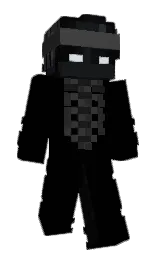 black and woodsmoke Minecraft skin — Slim model — first worn by zvxchoq