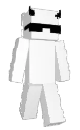 white and black Minecraft skin — Slim model