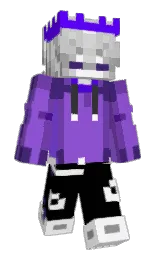 black and medium purple Minecraft skin — Slim model