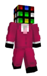 black and claret Minecraft skin — Classic model — first worn by Smayra
