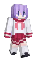 white lilac and mexican red Minecraft skin — Classic model — first worn by Snowfaye