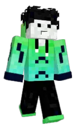 black and blue charcoal Minecraft skin — Classic model