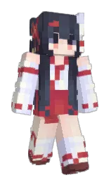 CuteKor's Minecraft skin wearing the Cherry Blossom cape