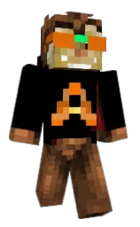 black and christine Minecraft skin — Classic model — first worn by xTheoBaldTheBird