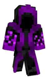 wqllz's Minecraft skin wearing the Purple Heart cape