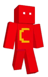red and selective yellow Minecraft skin — Classic model
