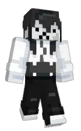white and cod gray Minecraft skin — Classic model — first worn by Tsanabu