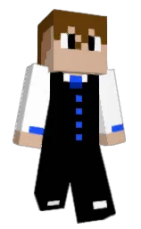 black and white Minecraft skin — Classic model