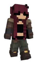 cocoa brown and wine berry Minecraft skin — Slim model