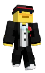 black and cod gray Minecraft skin — Slim model — first worn by _Unluckyy